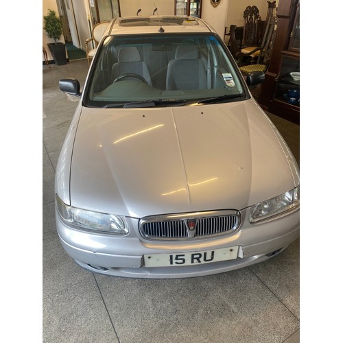 1 - Registration plate 15 RU currently on a Rover 400 416i motor car, first registered 1998, four       ... 