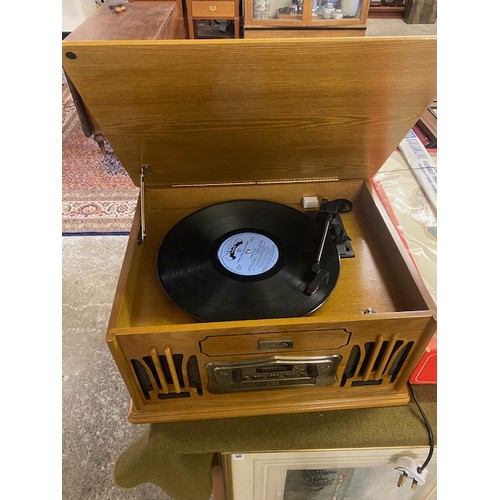 34 - A reproduction Classic record player, radio and cd player