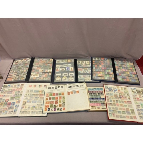 38 - Seventeen albums of stamps including Victorian and later British stamps, Stamps Of The World etc..