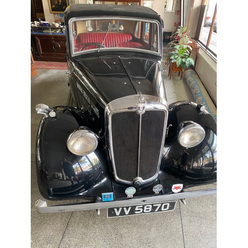 2 - A 1937 Morris 10 motor car, 1292 cc engine, first registered 25th March 1937, 8658 miles approx.,  s... 