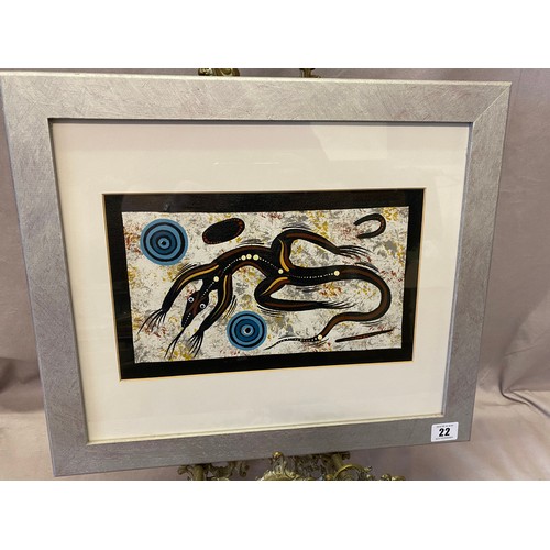 22 - Banita Williams.  An aboriginal acrylic on canvas - The Women Digging For Goannas And Water From The... 
