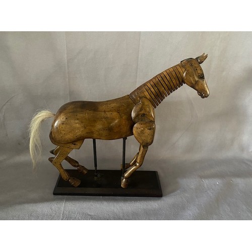 241 - A fruitwood lay style figure of a horse - 14in. high