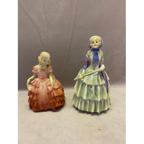 130 - Two Royal Doulton figures- Biddy HN1445 and Rose HN1368