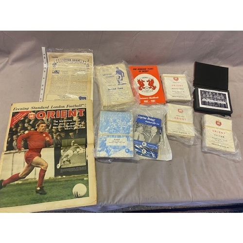 29 - A collection of Leyton Orient and Orient football programmes dating from the 1960's and related ephe... 