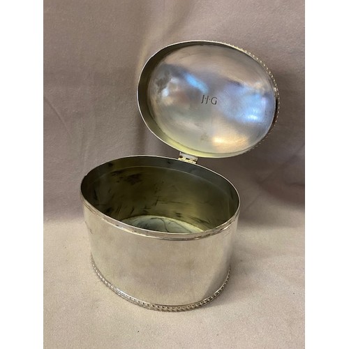 239 - A large oval silver trinket box with gadroon border - Birmingham 1997, makers marks for Barker Ellis... 