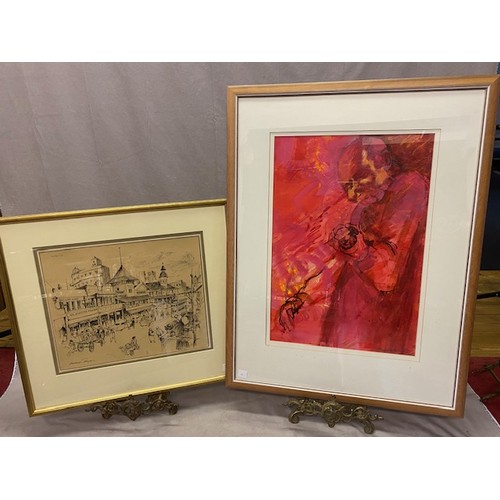 26 - William Rogers - Barry Arcade, framed and glazed, Jane Williams.  Acrylic, ink and pastel entitled I... 