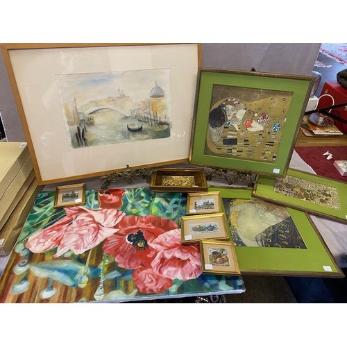 31 - A selection of decorative paintings and prints including Betty Horne-Rigg.  A signed watercolour of ... 