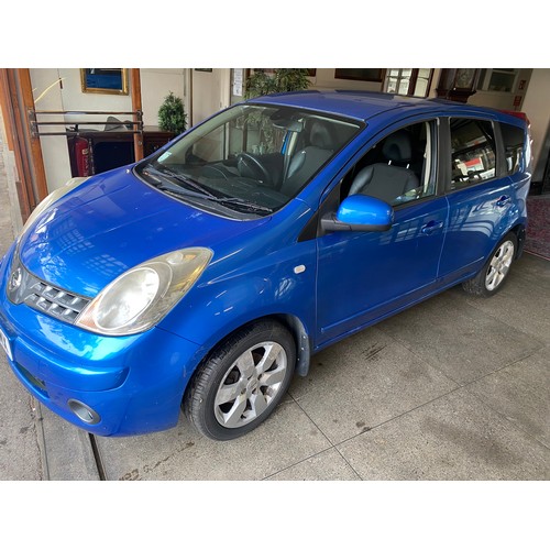 2 - A Nissan Note 1.6 16V Tekna Auto motor car, 08 registration, 81720 miles, automatic, three owners fr... 