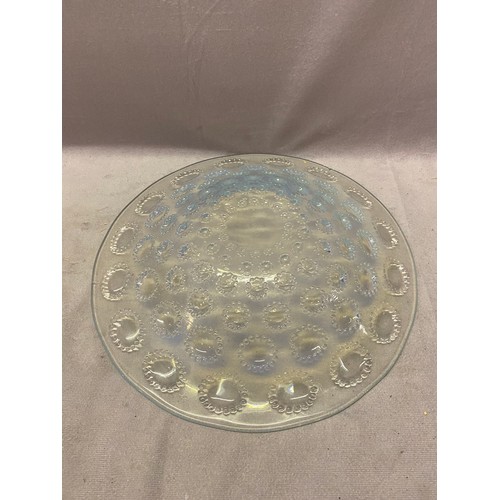 136 - A Lalique Asters opalescent dish - 10in. dia.