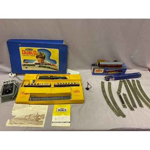 250 - An extensive selection of Hornby Dublo including Electric Train set, boxed, T.P.O Mail Van set, boxe... 