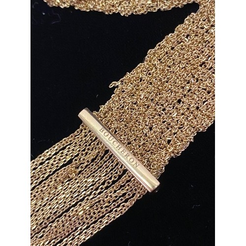 227 - A Boucheron 18ct. gold Delilah necklace, signed to the front Boucheron and numbered to the reverse E... 