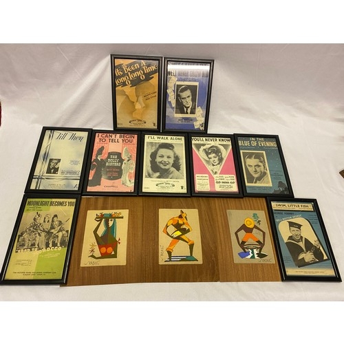 25 - Nine musical movie hand bills including George Formby in Swim Little Fish, Road To Morocco with Bing... 