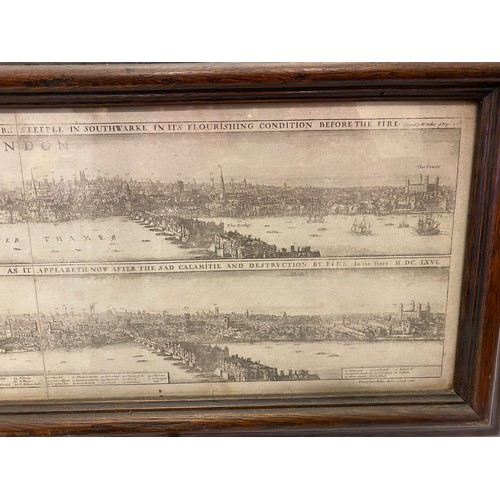 34 - An antique black and white print 'A Trve And Exact Prospect Of The Famovs Citty Of London From St Ma... 