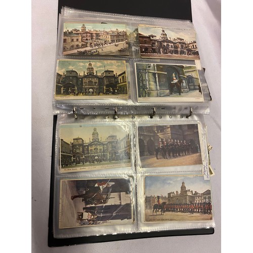 31 - A black folder containing a large selection of early 20th Century coloured and black and white postc... 