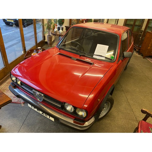 1 - A 1978 Alfa Romeo Alfasud TI motor car, one family owner from new, last mot expired April 2014, 4417... 