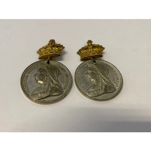 298 - Two Queen Victoria Diamond Jubilee medals