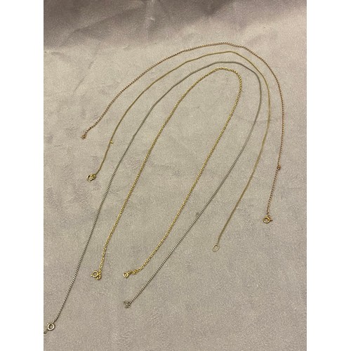 272 - Four 9ct. gold chains various