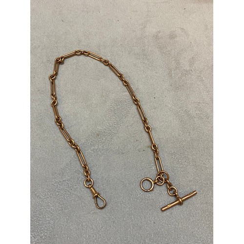 245 - A 9ct. rose gold Albert