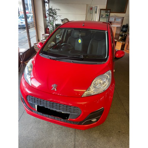 1 - A Peugeot 107 12v Allure motor car, 13 registration, automatic, new MOT, 14497 miles approx., two ow... 