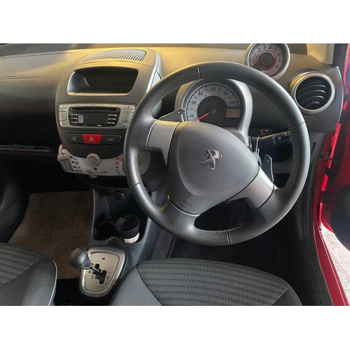 1 - A Peugeot 107 12v Allure motor car, 13 registration, automatic, new MOT, 14497 miles approx., two ow... 