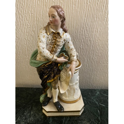 119 - A pair of 18th Century Bloor Derby porcelain figures depicting Milton and Shakespeare - 10in, high