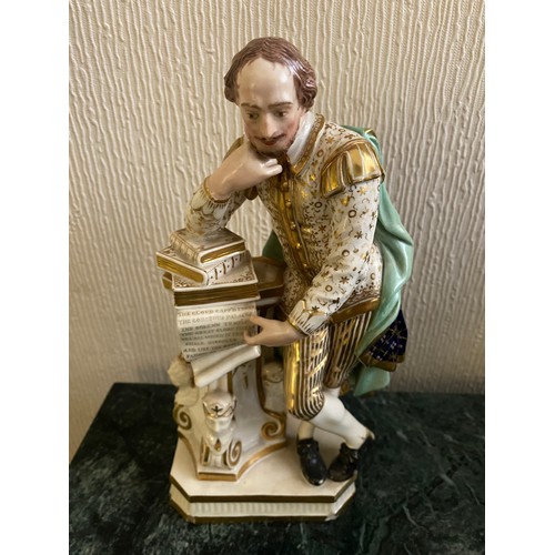 119 - A pair of 18th Century Bloor Derby porcelain figures depicting Milton and Shakespeare - 10in, high