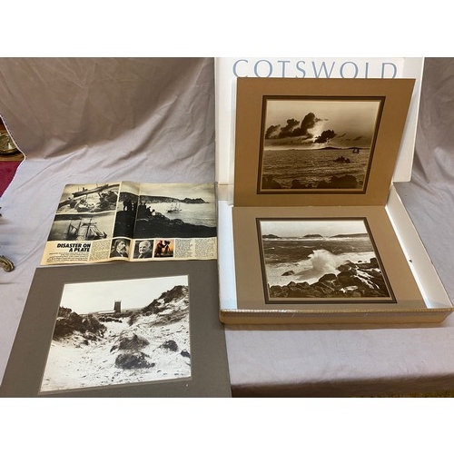 8 - Two black and white photographs by Frank Gibson - Views of Cornwall, mounted - 9 1/2in. x 11 1/2in. ... 