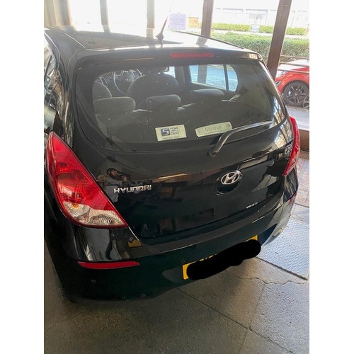 1 - A Hyundai i20 1.2 Active motor car, 12 registration, 17212 miles approx., new MOT, two owners from n... 