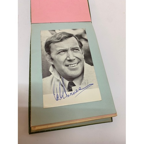 21 - An autograph album containing signatures including Leslie Crowther, Ed 'Stewpot' Stewart, Roy Castle... 