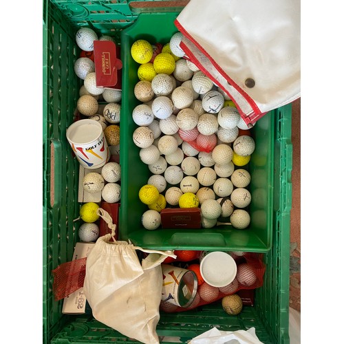 94 - A bag of golf clubs, golf balls etc..