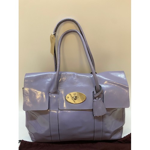 102 - A Mulberry Bayswater lilac leather handbag complete with dust bag