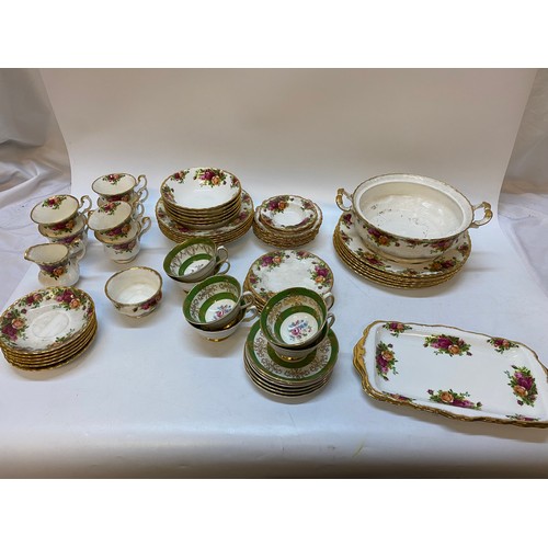 213 - A selection of Royal Albert Old Country Rose pattern wares comprising:- fifty pieces and a set of si... 