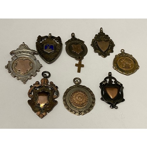 199 - Eight silver and gold coloured metal medallions various