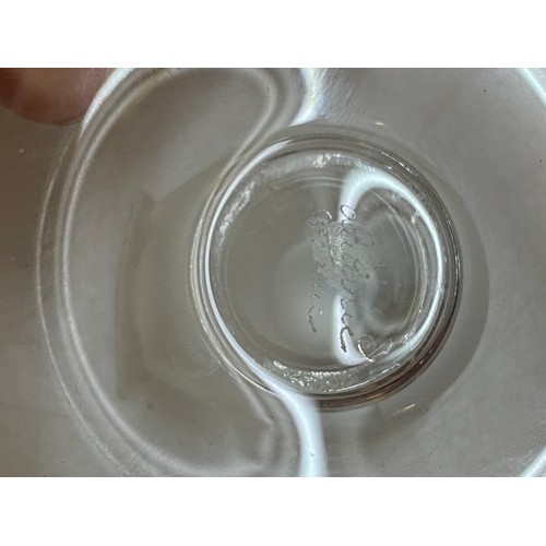 175 - A Lalique pin dish, the centre with a bird