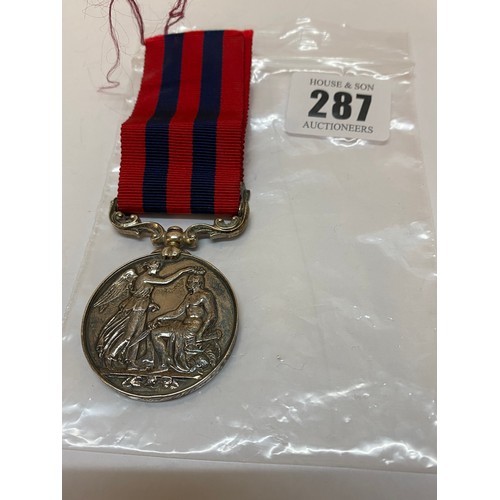 287 - An India General Service medal with Waziristan 1894-95 bar awarded to a police officer