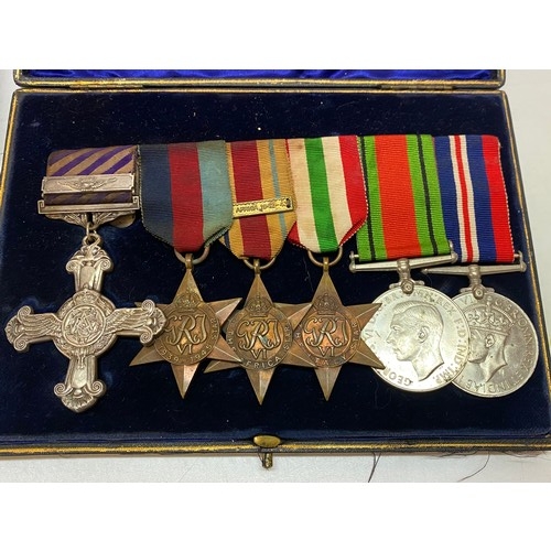 252 - A group of six Second World War medals awarded to Pilot Officer David MacDougal RAF comprising:- Dis... 