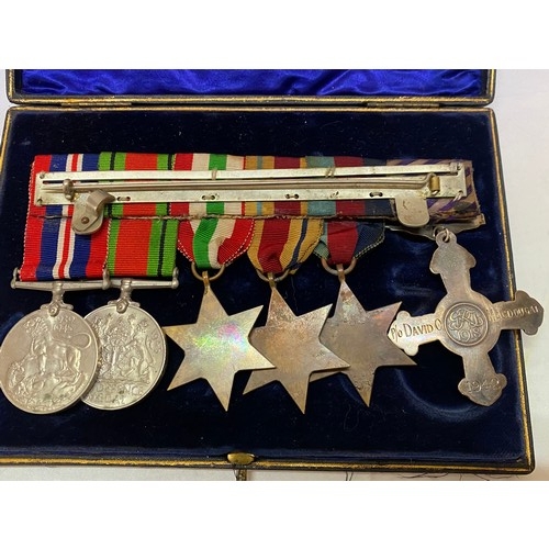 252 - A group of six Second World War medals awarded to Pilot Officer David MacDougal RAF comprising:- Dis... 