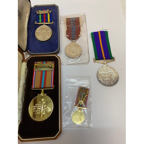 272 - A selection of medals comprising:- Queen Elizabeth II Coronation medal, Civil Defence medal, boxed, ... 