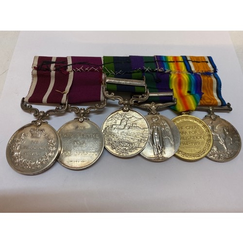 276 - A group of six medals awarded to Sub Condr G.E Turner I.A.O.C comprising:- British War medal, Victor... 