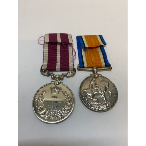 278 - A pair of medals awarded to G-25084 A.Sjt. J.W Webster R.W Kent R. comprising:- British War medal an... 