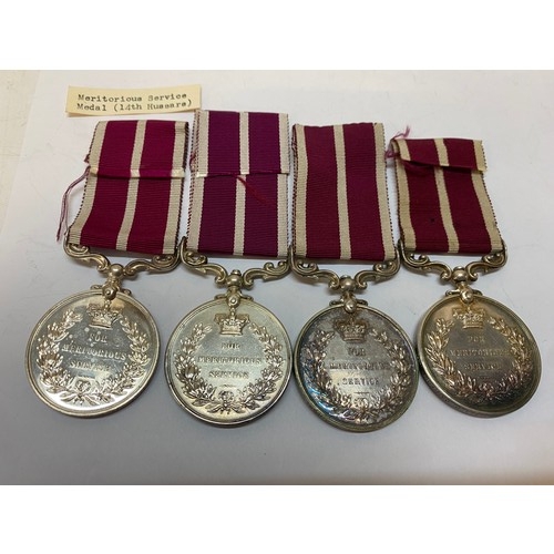 301 - Four Meritorious Service medals awarded to 222447 A.S.Q.M Sjt. A.J. Archibald Can:Postal C., 15258 S... 