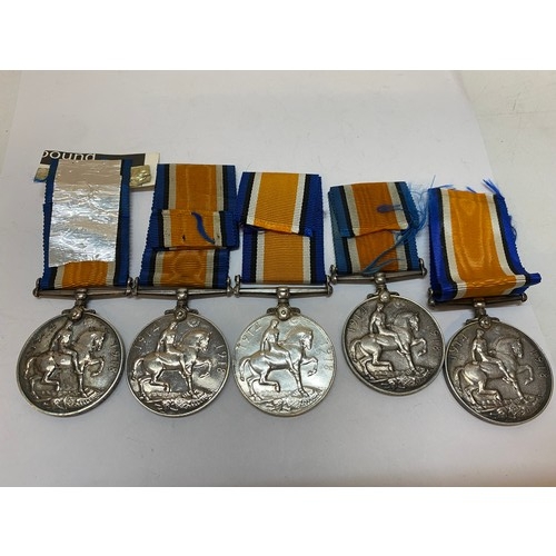 302 - Five British War medals awarded to 2717 FWN.C.C. Ball Q.M.A.A.C, 56022 S MKR Sadagarali Chowdhury I.... 