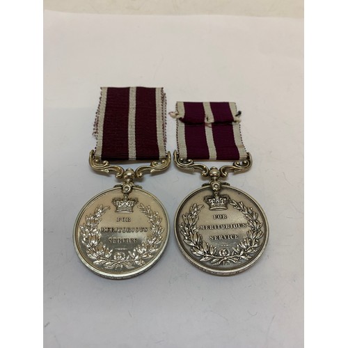 306 - Two Meritorious Service medals awarded to 30651 Sjt. A.C.S  Mjr. E:W Stearn R.E and 528157 Pte-A. Cp... 