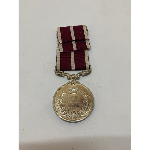 248 - A Meritorious Service medal awarded to 75161 S.SJT G.B Rutherford  3/Tank