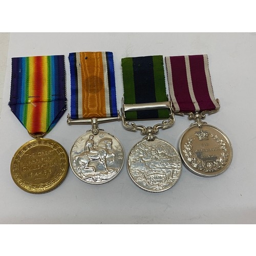 258 - A group of four medals awarded to S-6807 Sub Condr: W.K. Pickering R.A.O.C comprising:- British War ... 