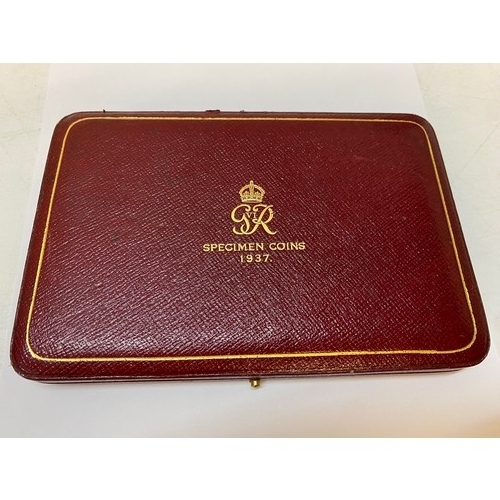 213 - A 1937 Specimen coin set, in red leather box