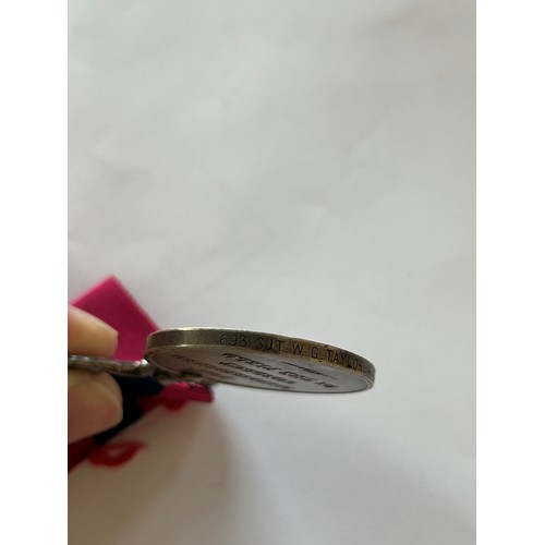 208 - A George V Distinguished Conduct medal awarded to 693 Sjt. W.G Taylor 4/GDS.M.G.REGT