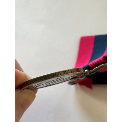 208 - A George V Distinguished Conduct medal awarded to 693 Sjt. W.G Taylor 4/GDS.M.G.REGT