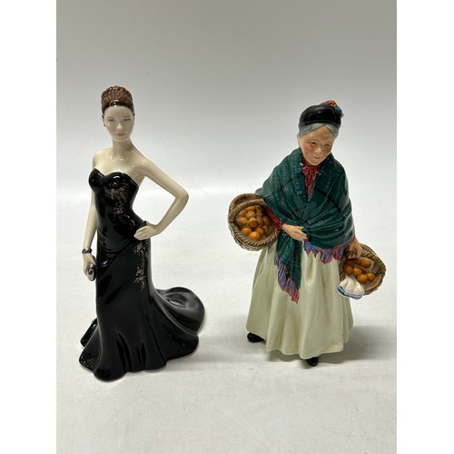 112 - Two Royal Doulton figures - Jasmine HN5483 and Orange Lady HN1953