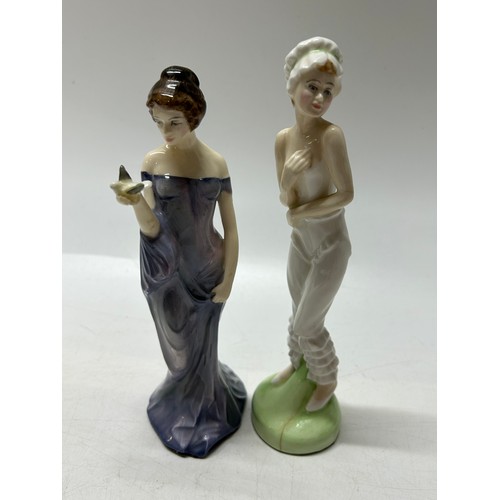 76 - Two Royal Doulton figures - Harmony HN2824 and Modesty HN2744